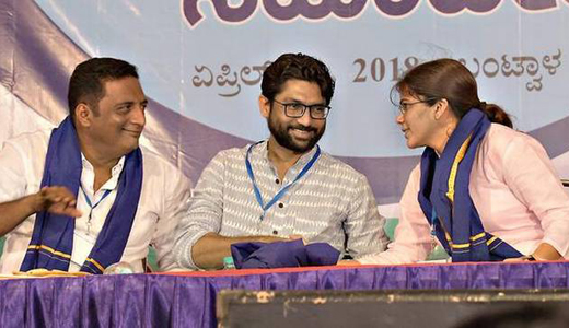 Jignesh Mevani and Prakash Raj in Mangalore